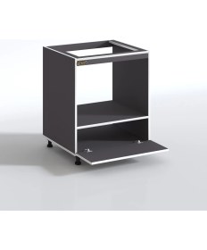 Resim Kenz Life Kenzlife Şehrazat Gri Ocak Dolabı 85*70*60 cm Kapaklı Hazır Mutfak Ankastre Gömme Ocak İçin Montajsız 