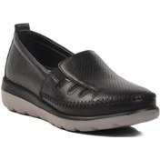 Resim Voyager Z110 Z Anatomik Taban Siyah Hakiki Deri Kadın Günlük Ayakkabı Siyah 