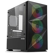 Resim İzoly B709 Cyperpunk Tempered Glass 550W Matx Gaming Bilgisayar Kasası 