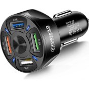 Resim Power Araç Şarj Cihazı 4 Port USB Li Çakmak Şarj Soketl 