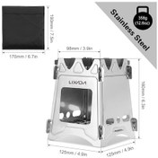 Resim Ranyeek Lixada Paslanmaz Çelik Katlanır Kamp Ocağı, Taşınabilir Ve Dayanıklı, Doğa Yürüyüşleri İçin İdeal Çok Renkli 