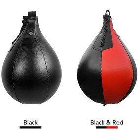 Resim Boks Hız Topu Pu Deri Mma Muay Thai Eğitim Çarpıcı Siyah 