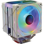 Resim Zoko Ice Pro Wp6 2X12CM Beyaz Auto Rainbow Fanlı Kule Fan 