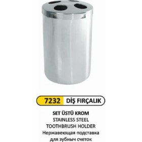 Resim Arı Metal Diş Fırçalık Paslanmaz 