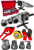 Resim PROXTECH Yüksek Kalite Çift Residans Ayarlı Pprc Plastik Boru Kaynak Makinesi 3 Metre Teflon Makaslı Set 