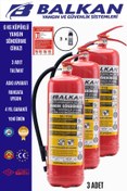 Resim Balkan Ticaret 6 kg köpüklü yangın söndürme cihazı+Talimat+Askı aparatı 