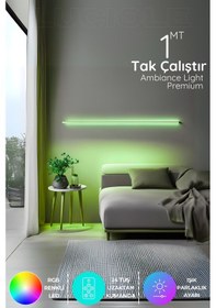 Resim Rgb Tak Çalıştır Kumandalı Led Strip Tube Lambader Elite - Bar-yeşil 