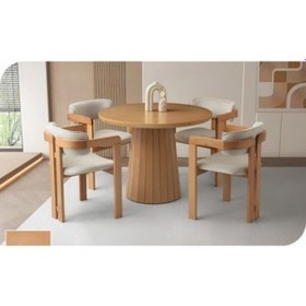 Resim Mobilgen 4 Adet Viyana Sandalye Orkide Masa Takımı Naturel 