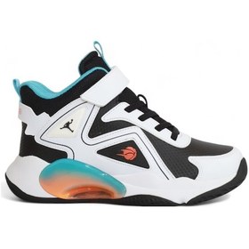 Resim Kidessa 2084 Anatomik Tabanlı Unisex Çocuk Basketbol Ayakkabı Beyaz Siyah Çok Renkli 