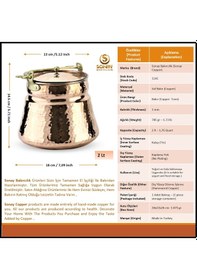 Resim Dövme Kırmızı Yoğurt Bakır Bakraç 2 L Bakır 