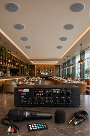 Resim Lastvoice Medium-4 Tavan Hoparlör Ve Anfi Ses Sistemi Paketi (1 ANFİ 8 HOPARLÖR 1 MİK.) 
