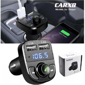 Resim Aycer Carx8 Digital Ekran Bluetooth Araç Kiti Mp3 Fm Transmitter ( Lisinya ) 