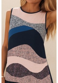 Resim Kadın Kolsuz Sırttan Bağlamalı Fırfırlı Leopar Desenli Dalgıç Elbise Karışık 