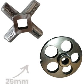 Resim Russet 22 Numara 25 mm 2'li Kıyma Makinesi Ayna ve Bıçak Seti 