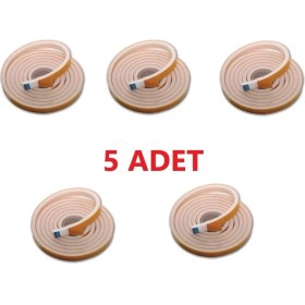 Resim 5 Adet 9 Metre Pencere Izolasyon Bandı Yapışkanlı Cam Yalıtım Süngeri Rüzgar Soğuk Kesici Pimapen Fitili ( Lisinya ) 