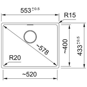 Resim Franke Mrg 210/110-52 Oyster Tek Gözlü Eviye 