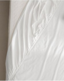 Resim Madame Coco Manon Çift Kişilik %100 Pamuk Ranforce Lastikli Çarşaf - Beyaz Beyaz 