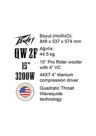 Resim Peavey Qw 2F 15 Inç Pasif Kabin Hoparlör 