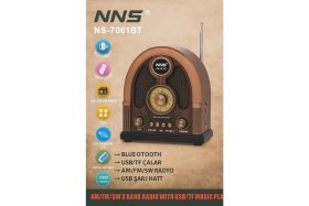 Resim Nns NS-7061 Bs Nostaljik Taşınabilir Radyo 