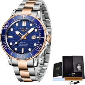 Resim Hanyang Altın Mavi Izle Erkekler Spor Erkek Kuvars Saatler Lıge Üst Marka Lüks Su Geçirmez Kol Saati Silikon Kayış Tarih Saat Reloj Hombre + Kutu (Yurt Dışından) 