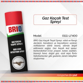 Resim Brio Gaz Kaçak Test Gaz Kaçak Tespit Spreyi 400 ml 