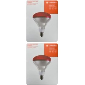 Resim (2 Adet) Osram Ledvance 150W (Kırmızı Işık) Infrared Isıtıcılı Lamba E27 Duylu (Kalın Duy) 