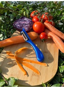 Resim Solingen Pırıltılı Mavi Dik Soyacak Paslanmaz Alman Çeliği, Ergonomik Sap, Yüksek Keskinlik-259 Mavi 