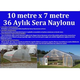 Resim Sera Naylonu - 10X7 M - Ömrü 8 Yıl - Sera Örtüsü - Sera Muşambası 