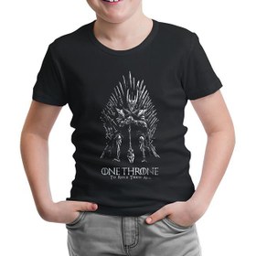 Resim One Throne - Rule Them All Siyah Çocuk Tshirt 
