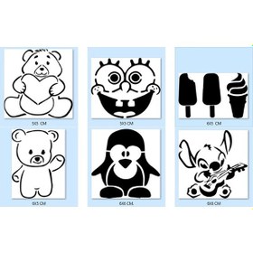 Resim Airbrush Tattoo Çocuk Modelleri Geçici Dövme Şablonu Seti Sadece Desen 