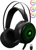 Resim H12 Rebel 7 Renk RGB 7.1 Siyah Oyuncu Kulaklığı GB-H12 H12 Rebel 7 Renk RGB 7.1 Siyah Oyuncu Kulaklığı GB-H12