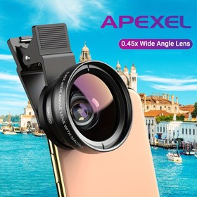 Resim APEXEL Yeni HD 37mm 0.45x Süper Geniş Açı Lens ve 12.5x Super Makro Lens iPhone Akıllı Telefonlar için Kamera Kit 