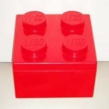 Resim LEGO Storage 853234 2*2 Red Food Box 
