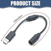 Resim AXFEE Xbox 360 USB kablosu, kablolu kontrol cihazı, USB koparma kablosu, bağlantı kablosu, Xbox Controller adaptörü, Microsoft için, Xbox 360 aksesuarı (gri) 