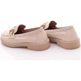 Resim Dgn 2121-yz Kadin Loafer Ayakkabi Ekru 