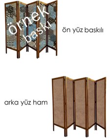Resim Modacanvas 5 Kanat Masif Ahşap Paravan 