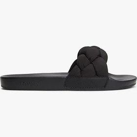 Resim Tommy Hilfiger Th Braıded Pool Slıde Kadın Siyah - Fw0fw09203 