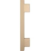 Resim System 9781 Çizgili Çekme/sürgü Kapı Kolu Pirinç Saten Rengi 24 cm (Iki Delik Arası Mesafe) 