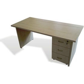 Resim VENA Oscar Sehpalı 3 Çekmeceli Ofis Çalışma Masası Akçaağaç (MASA SEHPA KESON 3 ÇEKMECELİ) 