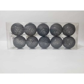 Resim MOBGİFT Led Işıklı Top Dizeleri 10 Lu 2 Metre -antrasit 