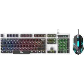 Resim Mkey MK-111 LED Kablolu Oyuncu Klavye Mouse Set 