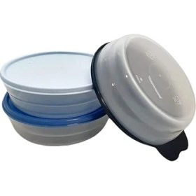 Resim Set (3) Müsli Kasesi 500 ml Müsli Kasesi Meyve Renkli Koyu Mavi Açık Mavi Şeffaf 