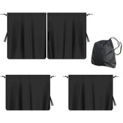 Resim Chuangyinshop Black Privacy Curtain 4pcs Set Oxford Kumaş Sedan Ve Suvlar İçin Stor Perde 