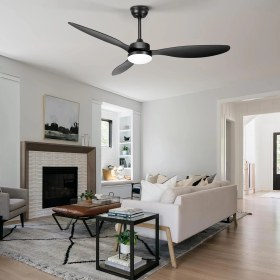 Resim 40 Watt, 3 Işık Modlu, 6 Kademeli, Kumandalı, Çok Şık ve Kaliteli Tavan Vantilatörü Ledli Vantilatör 