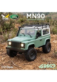 Resim Mn Model Mn90 1/12 Land Rover Defender D90 4wd Rc Model Crawler Offroad Uzaktan Kumandalı Araba Arazi Aracı Truck Rtr Yeşil Mn-90 +dahili Işık Seti 