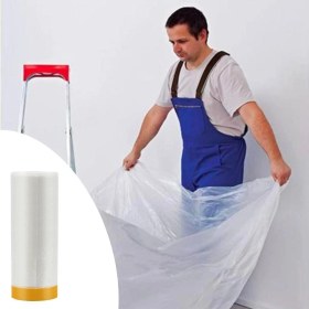 Resim Krm Boya Badana Eşya Koruma Hışır Örtüsü 180CM x 15 mt Yapışkanlı Hışır Örtü (5047) K 