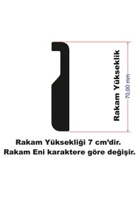Resim Stencil Rakam Boyama Şablonu X042-sayı Rakam Yüksekliği 7 Cm 