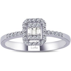 Resim Lova 0,20 Karat Baget Pırlanta Yüzük - 1020316 