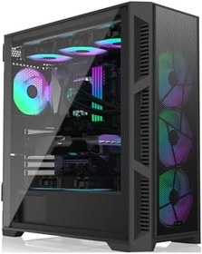 Resim Raijintek Ponos Ultra Ms4 Menteşeli Temperli Cam Yan Panel 4X12CM Adreslenebilir Fanlı Argb LED USB 3.0 Type-C Mesh Ön Panelli Atx Bilgisayar KASASI(RJ-0R20B00226) 