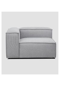 Resim Mode Soft Köşe Modül Berjer 19 Gri Keten Kumaş Dairen Gri 